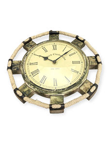 นาฬิกาแขวนผนังแบบใช้แบตเตอรี่ สไตล์อาร์ตเดโค ลายเชือกเรือไม้ สำหรับห้องนั่งเล่น - Product Image 3