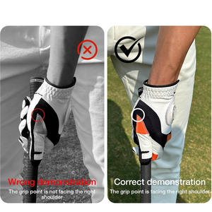 Durable Cabretta Leather Custom Printing Soft Sheepskin Golf Gloves with Breathable Palm Protection - Product Image 5