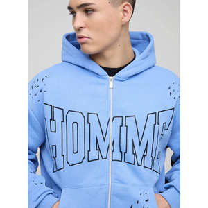 Wholesale Cheap Price 100% Cotton Premium Quality Streetwear Men Zipper <b>Hoodie</b> Custom Digital Printing <b>Zip</b>-<b>Up</b> Hoodies for Men's - Product Image 3