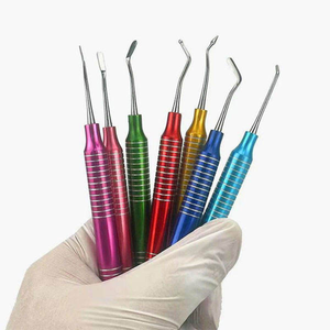 Ensemble de 7 instruments de dentisterie manuels pour le placement de résine composite, en acier inoxydable, manche épais, réutilisables - Product Image 6