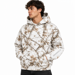 Sudadera con Capucha Estampada Personalizada con Diseño de Camuflaje | Sudadera con Capucha Gruesa y Resistente |   Sudadera con Capucha de Felpa de Algodón Estilo Urbano |   Fabricante de Ropa al por Mayor - Product Image 3
