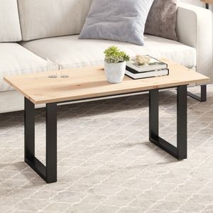 Mesa de Comedor de Madera Natural de Pino Sólido, Resistente, de 39.4x19.7 Pulgadas - Product Image 1