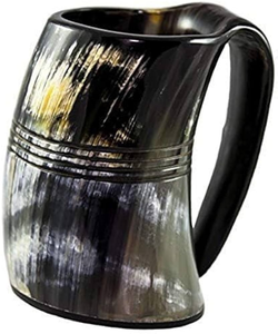 Mug en corne décoratif de haute qualité, fait main, poli, naturel, portable, au design classique et moderne - Product Image 4