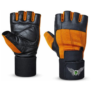 Gants de fitness en cuir PU personnalisés pour hommes, demi-doigts, légers, respirants, durables, pour la musculation - Product Image 1