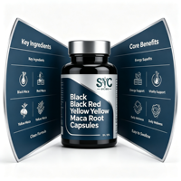 Capsules de Maca et Panax brevetées OEM pour la beauté et la densité osseuse, 60 capsules, 60g, naturelles, en vrac, pour l'exportation