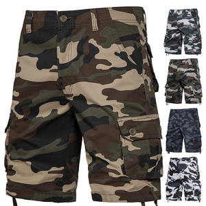 Shorts cargo camouflage pour homme, taille mi-haute, fermeture boutonnée, séchage rapide, en toile, décontractés, avec poches - Product Image 2