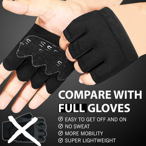 Guantes protectores de dedos cortos, ligeros, transpirables, con agarre, para gimnasio, ciclismo, fitness, equitación y entrenamiento deportivo. - Product Image 2