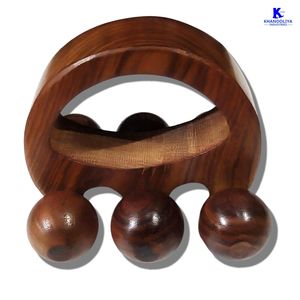 Rodillo de masaje de acupresión de madera de 6 ruedas K Star WRP6 con 6 bolas para relajación muscular y circulación - Product Image 3