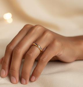 Multi Shape Zircon Diamond <b>Chunky</b> Dome Engagement Anniversary Wedding Band for Women 925 Sterling <b>Silver</b> Starburst Acrostic <b>Ring</b> - Product Image 2