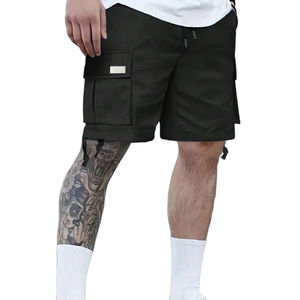 Pantalones Cortos Cargo Clásicos para Hombre, 98% Algodón, 2% Elastano, Venta al Por Mayor, Estilo Hip Hop, con Cordón Ajustable - Product Image 1