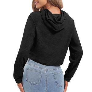 Sudadera con Capucha Corta de Invierno para Mujer, de Alta Calidad, con Diseño Personalizable, Transpirable, Estilo Urbano - Product Image 2