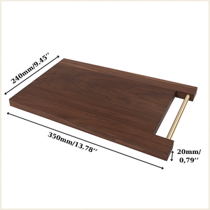 Acacia Wood Cutting Board with Metal Handle Rectangular <b>Kitchen</b> Chopping Board Serving Board - Product Image 2