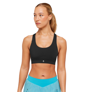 Sujetador Deportivo para Mujer con Logotipo Personalizado, Nailon y Elastano, Transpirable, para Yoga, Gimnasio, Ejercicio, Fitness, Color Negro GS - Product Image 1