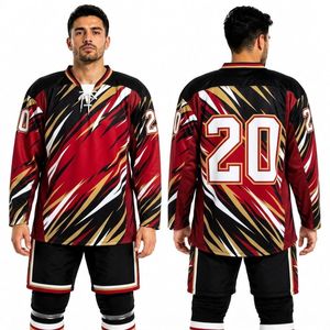 Camisetas de hockey sobre hielo clásicas con diseño de rayas de tigre naranja, profesionales, antipilling, de peso pesado, para práctica en equipo, sublimadas. - Product Image 6