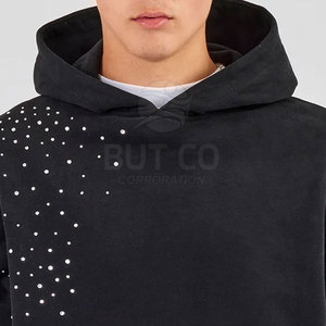 Fabricants professionnels de sweats à capuche respirants avec strass, nouveaux arrivages de sweats à capuche avec strass, sweats à capuche avec strass en vente chaude - Product Image 4