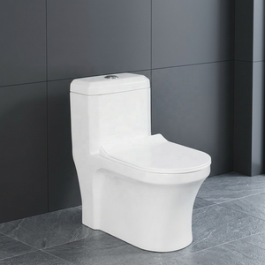 Inodoro de Cerámica Moderno de Una Pieza con Sistema de Doble Descarga y Sifón en P para Proyectos Residenciales y Comerciales - Product Image 5