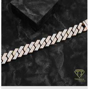 Bracelet Hip Hop en Moissanite Premium, en Argent Sterling 925, avec Maillons Cubains Angulaires Audacieux et Fermoir Glacé - Product Image 3