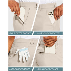 Pantalones cortos de golf clásicos, suaves y ligeros, mezcla de poliéster, cintura cómoda, estilo tradicional para el club y uso al aire libre - Product Image 4