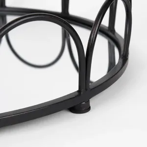 Plateau de table basse en métal fait main de qualité supérieure pour ottoman, canapé, console, meubles de salon et décoration intérieure contemporaine - Product Image 4