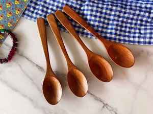Cuillère en bois artisanale de qualité supérieure, bois dur naturel, pour thé, café, dessert, riz, soupe, cuillère de service, écologique, réutilisable, ustensiles de cuisine - Product Image 6
