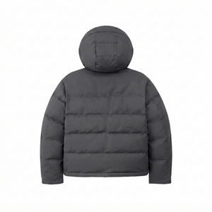 Blouson bomber décontracté pour homme à capuche, automne, 100% nylon, long, rembourré de duvet - Product Image 6