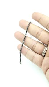 Bracelet tennis en argent sterling 925 de luxe, élégant, de haute qualité, personnalisé, avec diamants noirs, pour femme, meilleur prix, vente en gros - Product Image 4