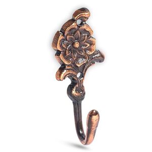 Vintage Cast Iron Flower <b>Wall</b> Hook Rust Resistant Decorative Coat Hanger - Product Image 1