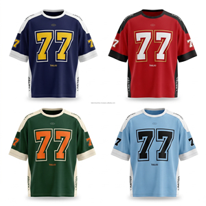 Camiseta de Fútbol Casual para Hombre 2025, Transpirable, de Malla Tejida, con Estampado de Números a Rayas, de Manga Larga y Estilo Oversize - Product Image 5