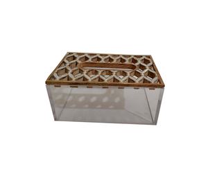 Nouvelle boîte à mouchoirs en bois et résine nacre, design moderne, taille et couleur personnalisables, cadeau de Ramadan et de l'Aïd, décoration de table de bureau, qualité supérieure - Product Image 2