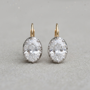 Boucles d'oreilles créoles en or jaune 18 carats pour femme, 1,250 CT, taille poire, diamant de laboratoire, cadeau de mariage classique, certifié IGI, clarté F VVS2, bijoux - Product Image 1