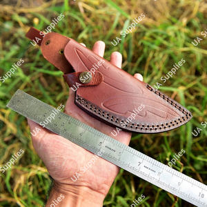 ซองใส่มีดหนังเย็บมือคุณภาพสูง หนังวัวแท้ พรีเมียม สำหรับพกพาแบบคาดเข็มขัด ใบมีดแบบ Fixed Blade สำหรับยุทธวิธี EDC กิจกรรมกลางแจ้ง MOQ ต่ำ - Product Image 2