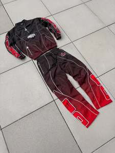 Proveedor Verificado, Conjuntos Deportivos de Algodón con Capucha de Pakistán, Chaqueta Cortavientos, Pantalones Deportivos Negros, Logotipo Personalizado Bordado, Parche, Conjuntos Deportivos - Product Image 4