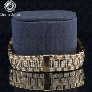 Charm_Jewels Luxury Stainless Steel Watch Round Dial Sapphire Crystal Analog Quartz <b>Chronograph</b> Unisex 40mm Folding Clasp - Product Image 4