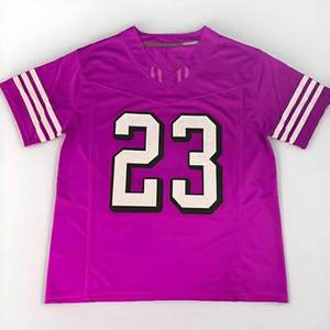 Maillot de football américain sur mesure à manches courtes pour l'été, en maille polyester avec protection UV et tissu à séchage rapide - Product Image 6