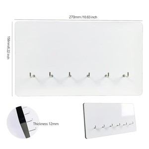 MDF Photo <b>Key</b> Holder with 5 Hooks - Customizable Wooden Wall Organizer Wholesale - Product Image 3