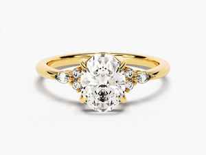 Elegante anillo de compromiso con diamante cultivado en laboratorio, corte ovalado, certificado IGI, color D E F, claridad VVS VS, engastado en oro, oro rosa, oro blanco, plata. - Product Image 5