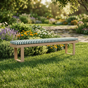 Outdoor Dining <b>Bench</b> with Weather-Resistant <b>Cushion</b> for Patio - Product Image 3