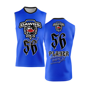 เสื้อแข่ง 7v7 แบบสั่งทำพิเศษ ผ้าสแปนเด็กซ์/โพลีเอสเตอร์ สีน้ำเงิน แขนกุด ระบายเหงื่อ ป้องกันแบคทีเรีย สำหรับเด็ก ยูนิเซ็กซ์ - Product Image 6