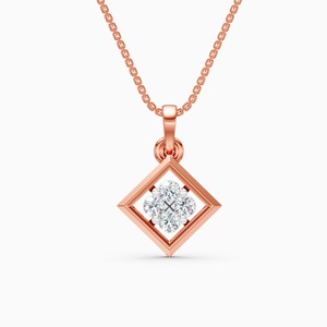 จี้เพชรเรืองแสงสีเหลืองสีขาวและสีโรสโกลด์แบบเรียบง่าย0.32 CT - Product Image 1