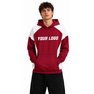 Sudadera Unisex Roja y Blanca con Mangas Raglán, Logotipo Frontal con Impresión por Transferencia de Calor, Estilo Casual para Otoño, Corte Regular, Tejido FRENCH TERRY - Product Image 4