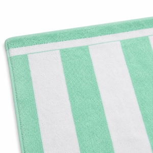 Serviette de plage à rayures vert menthe et blanches, serviette de piscine à rayures pastel, serviette d'été à rayures vert menthe, serviette de plage bicolore à rayures verticales - Product Image 3
