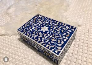 Luxury Bone Inlay Resin Decorative Storage <b>Box</b> Handmade Floral Jewelry Organizer <b>Gift</b> <b>Box</b> Set Multi-Capacity - Product Image 4