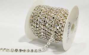 Chaîne de strass ronds facettés transparents ARIANA SS24, garniture de perles de cristal pour sacs et décoration de couture - Product Image 6