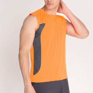 เสื้อกล้ามเล่นกีฬาสำหรับผู้ชายสีทึบเสื้อกล้ามแบบสั่งทำได้ - Product Image 3