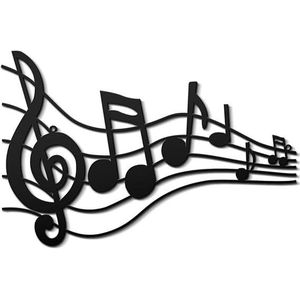 Insegna da Parete Vintage con Chiave di Violino, Decorazione Murale con Note Musicali, Adesivo Artistico Musicale per Casa, Studio, Soggiorno, Camera da Letto, Compleanno - Product Image 1