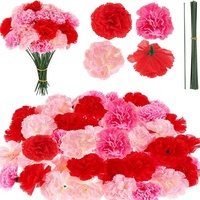 Guirlandes de fleurs d'oeillets artificiels en soie Real Touch Fabric Home Decoration Wedding Flower Arrangements Wall Perfect Gift Idea