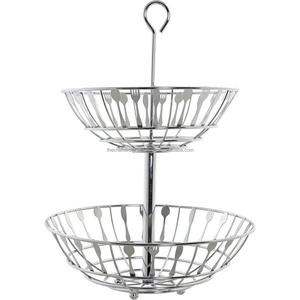 Easy Portable Metal Fruits <b>Basket</b> 2 Tier Handicrafts Design Iron <b>Wire</b> <b>Baskets</b> for Kitchen Countertop Display And Decorative - Product Image 6