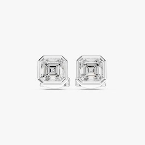 Pendientes de Diamante Cultivado en Laboratorio con Corte Asscher de 1.5CTW, Engastados en Oro Amarillo de 9K, Joyería Fina al por Mayor OEM - Product Image 3