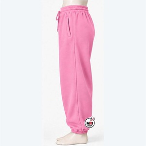 Pantalones Deportivos Rosas para Hombre, Cintura Elástica con Cordón, Bolsillos Laterales, Tejido de Algodón Transpirable, Peso Medio, Venta al Por Mayor OEM, Ropa Casual de Otoño - Product Image 2