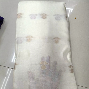 Tela de Trabajo de Viscosa Pura y Yute, 95 GSM, 44 Pulgadas de Ancho, Material Estampado de Viscosa y Yute para Trajes Étnicos y Prendas de Diseño de Boutique - Product Image 1